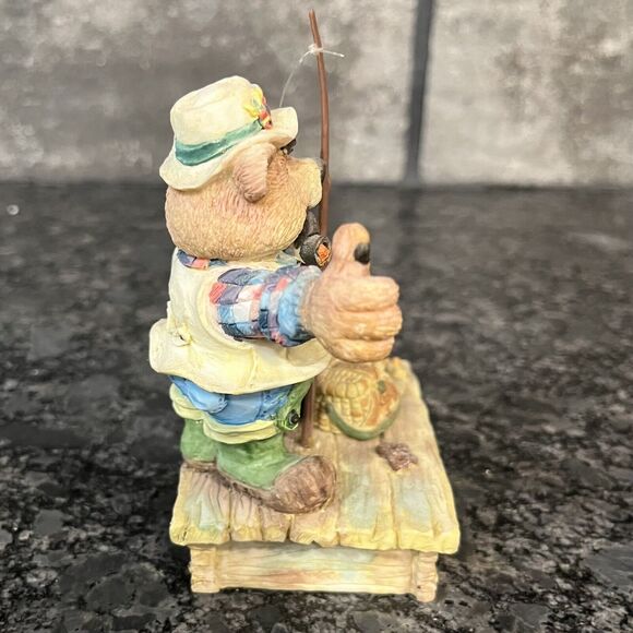 Enesco Moose Creek Crossing “A Toast to the One That Got Away” 1996 Bear #188379 - Picture 5 of 6